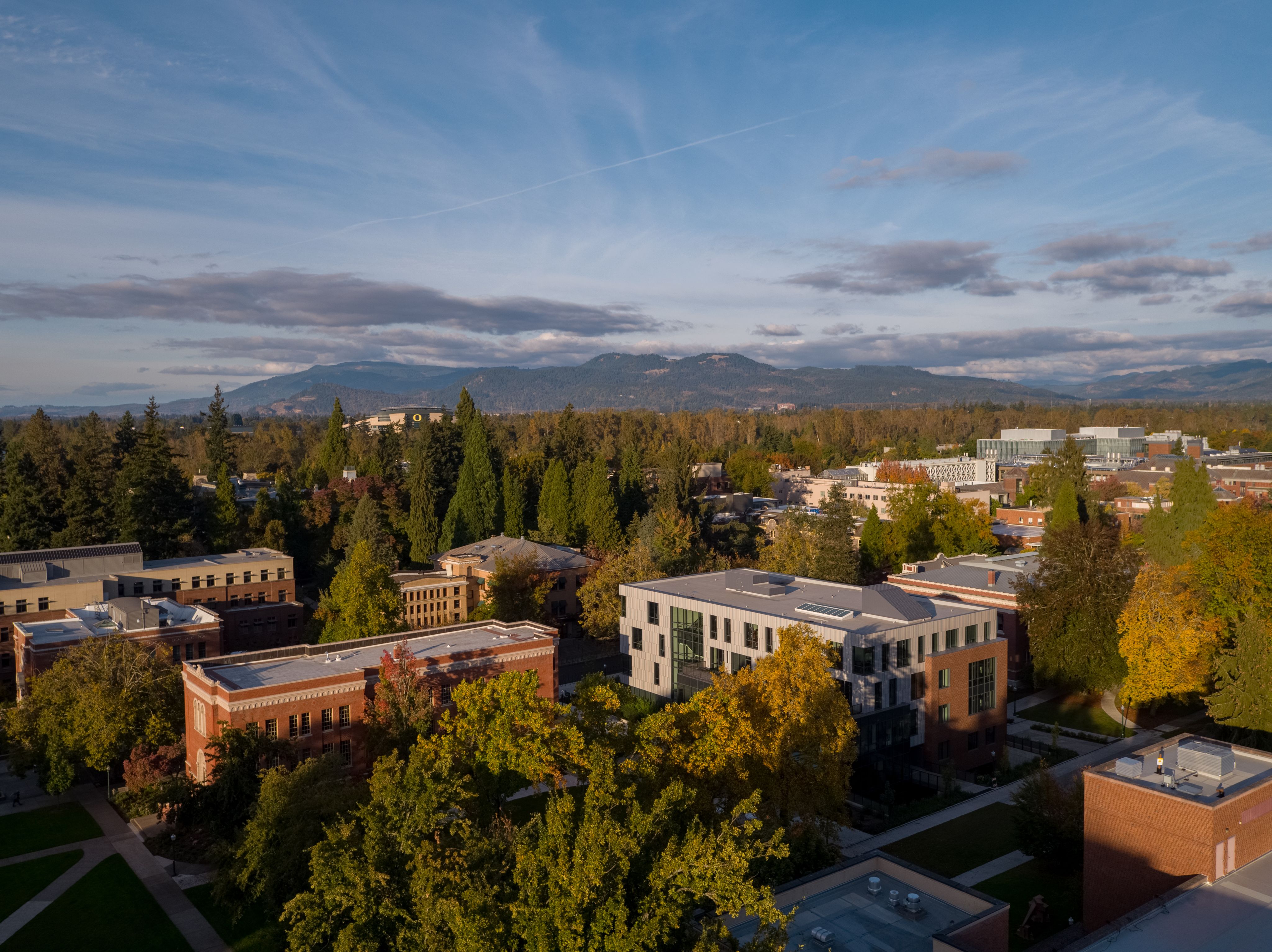 Aerial view of UO campus
