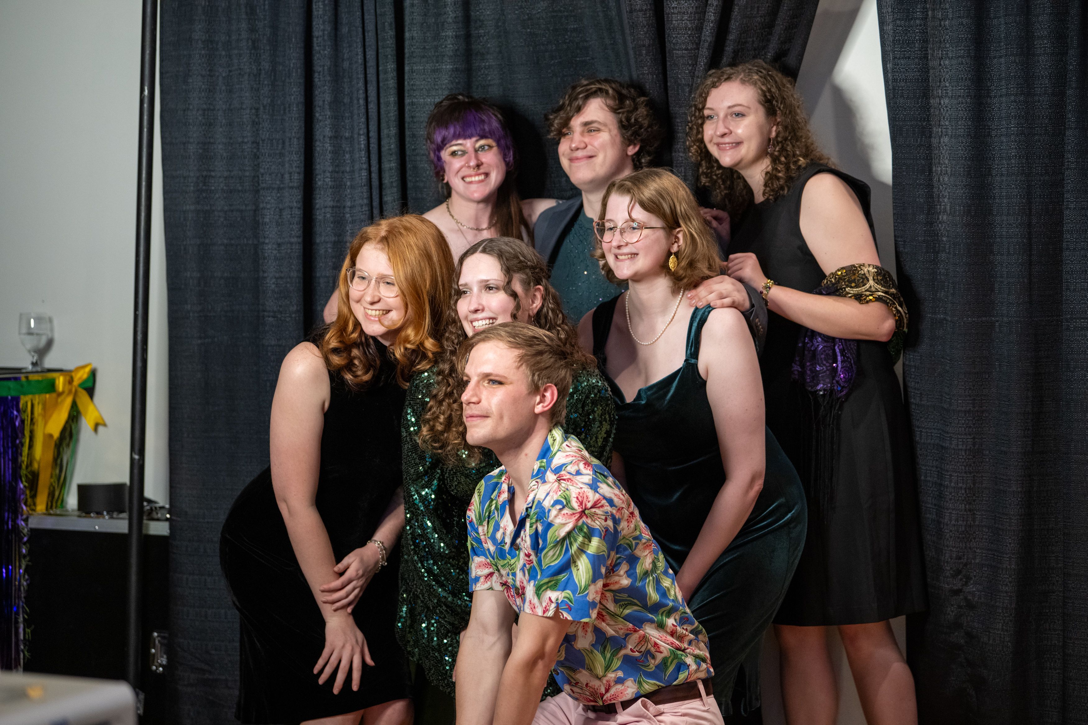 Group of Oregon Law students pose for the photo booth. 