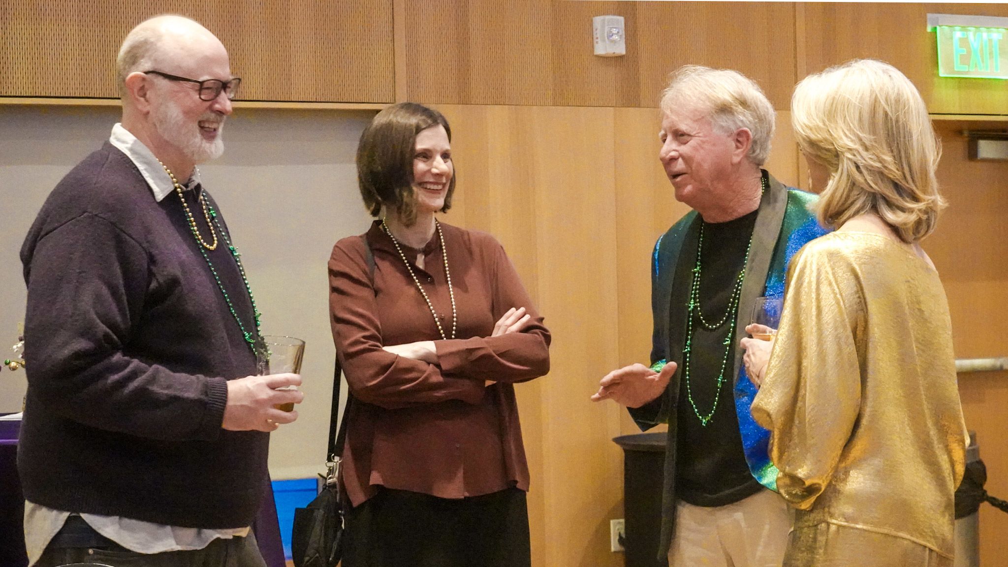 Dean Jen Reynolds, Forrest Reynolds, Mike Axeline talking. 