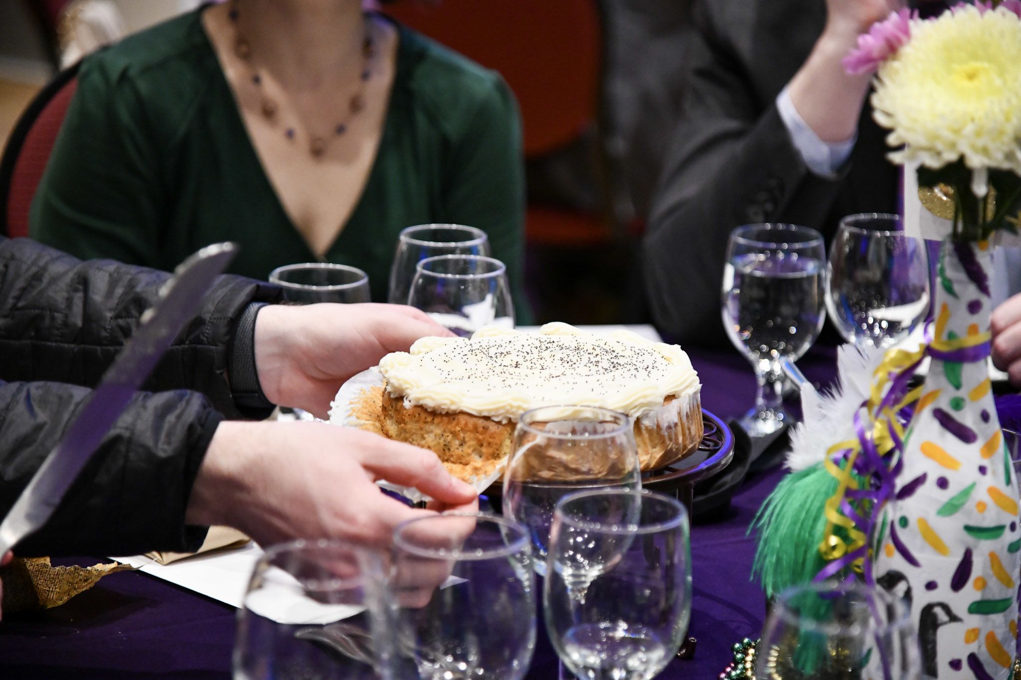 Close up picture of a cake from the dessert dash. 