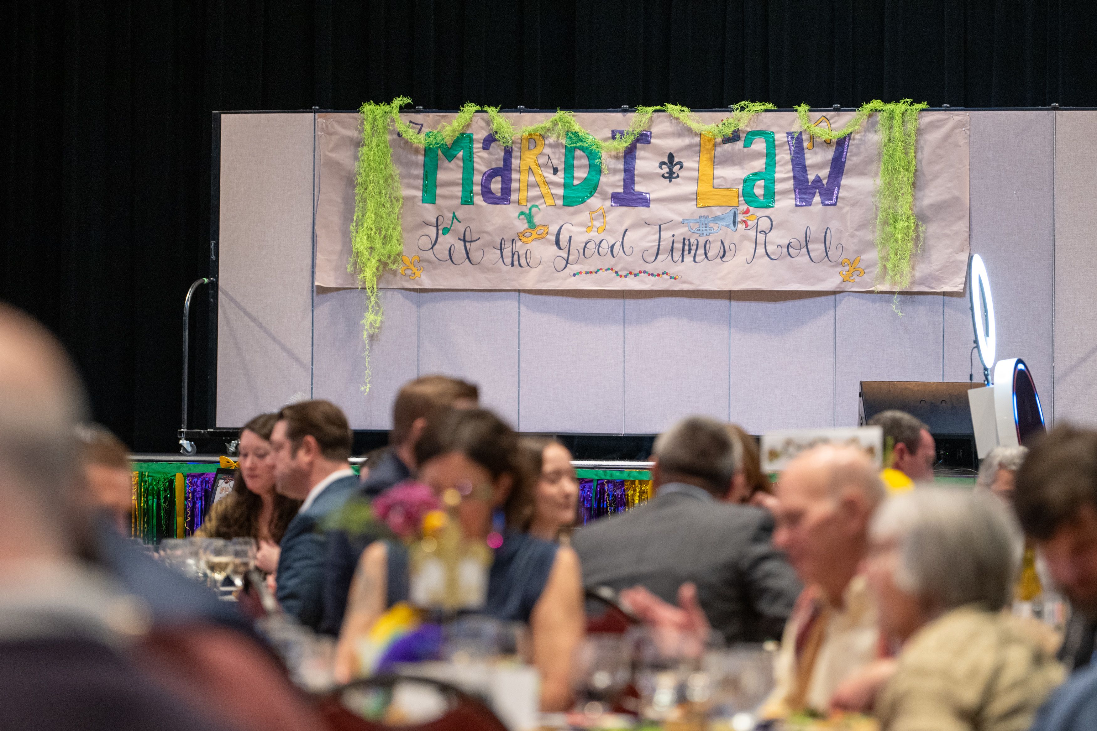 Hand painted Mardi Law Banner.