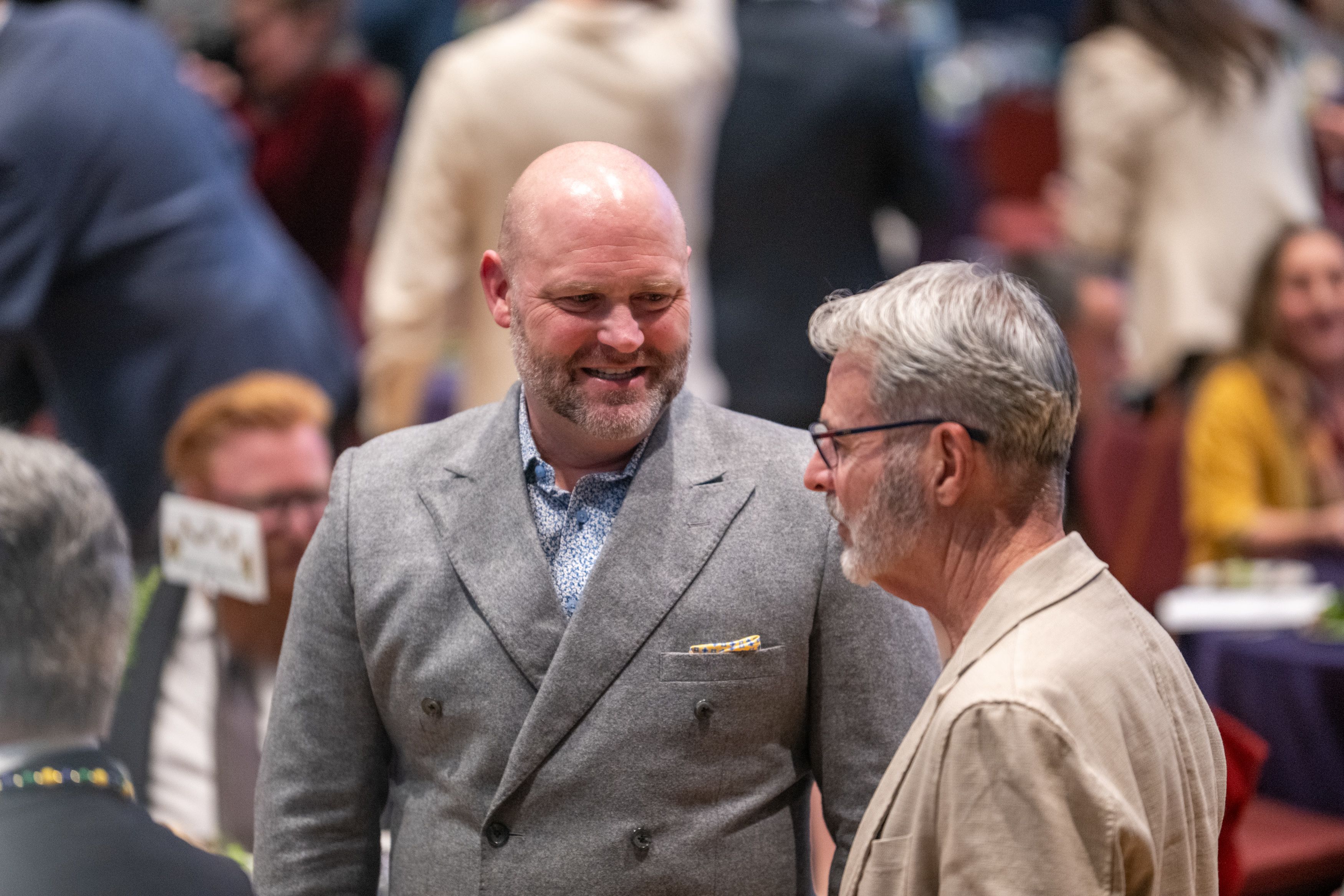 Bryan Boender and Judge McShane talking. 