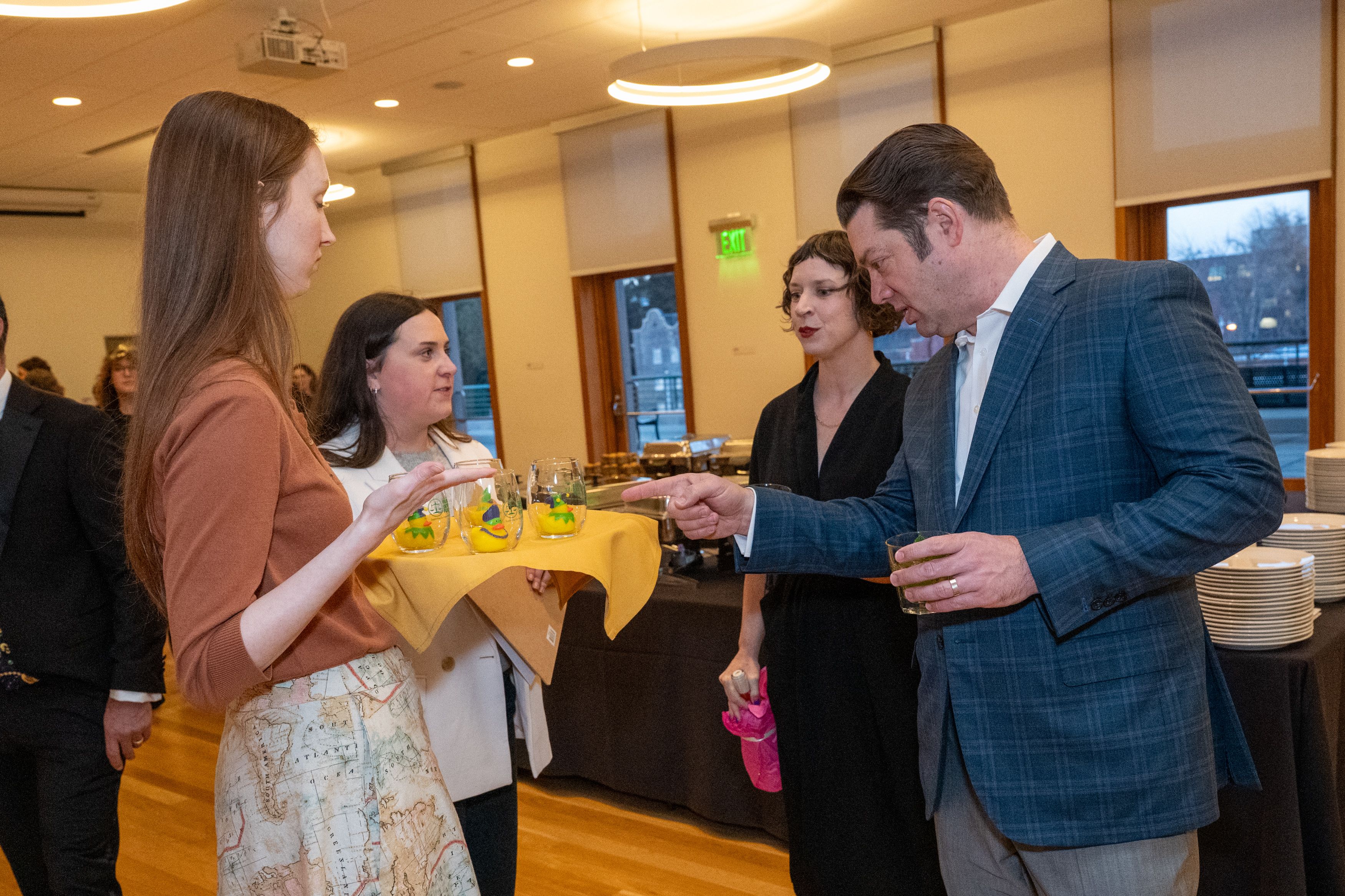 Guests buying raffle ducks.