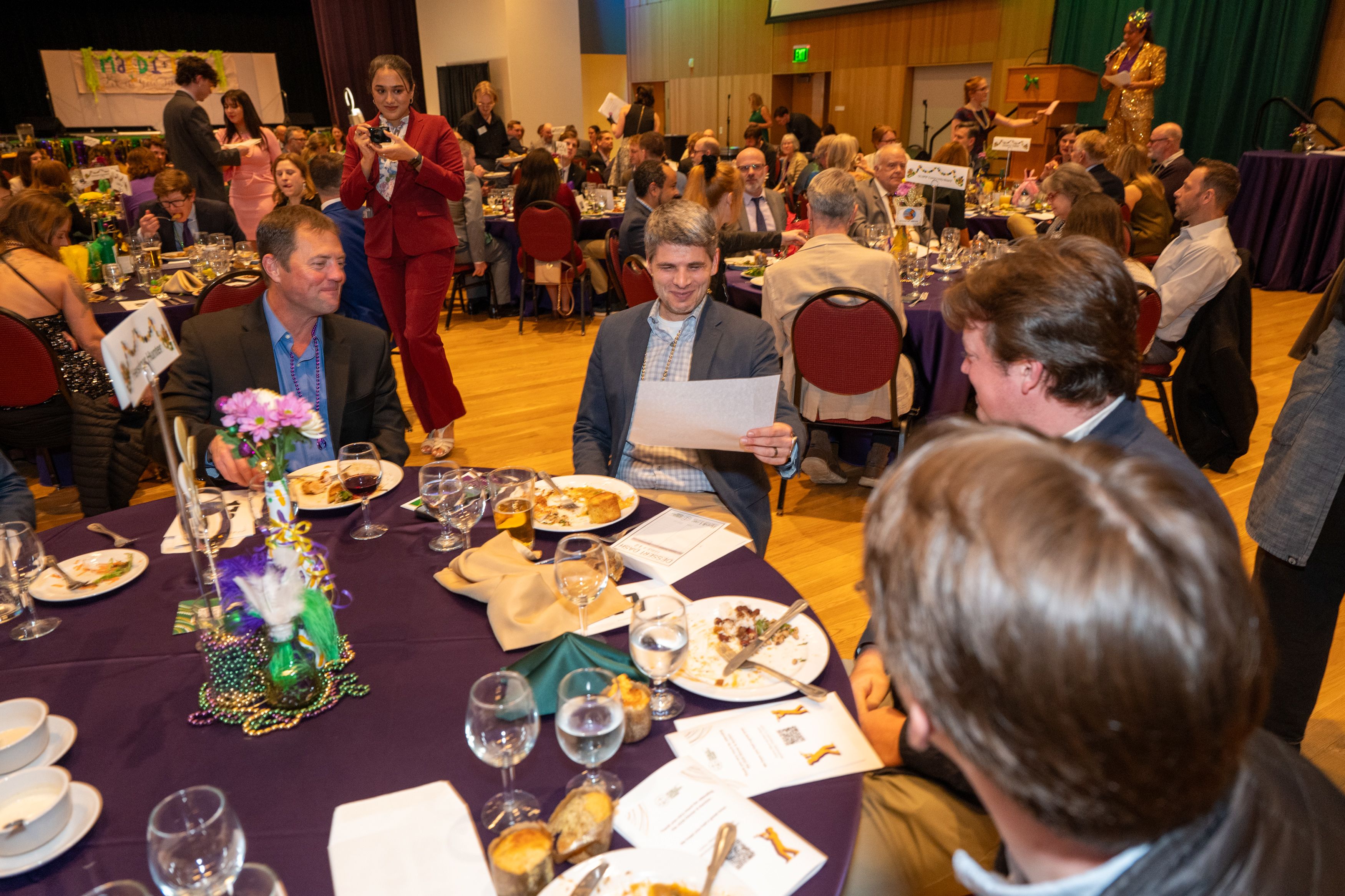 Group of guests at their table.